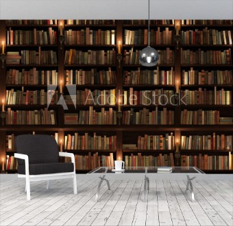 Picture of Bookshelf Seamless texture vertically and horizontally